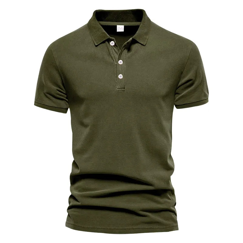 Marco - Camiseta casual lisa de manga corta para hombre