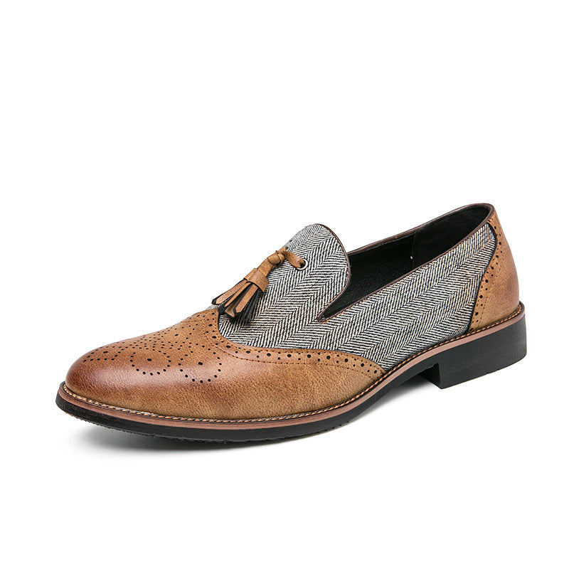 Mocasines hombre cuero textil casual - Henrik