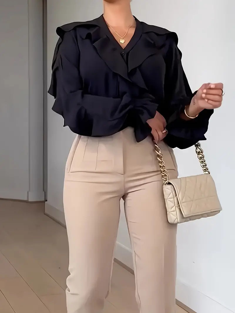Blusa con volantes Isabelle para mujer - romántica y elegante