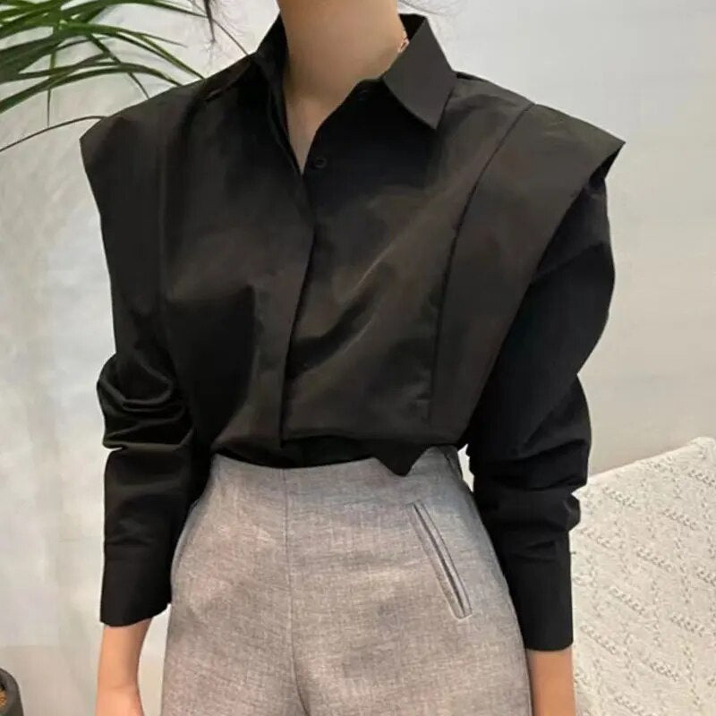 Johana - Elegante camisa informal de manga larga