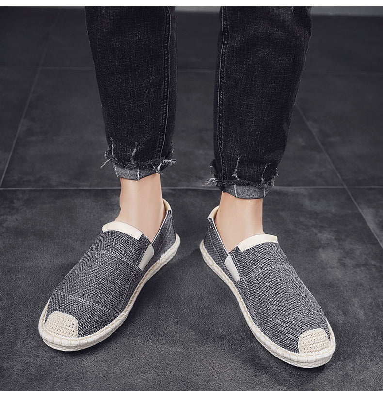 Zapatos casuales hombre lona transpirable gris oscuro - Dorian