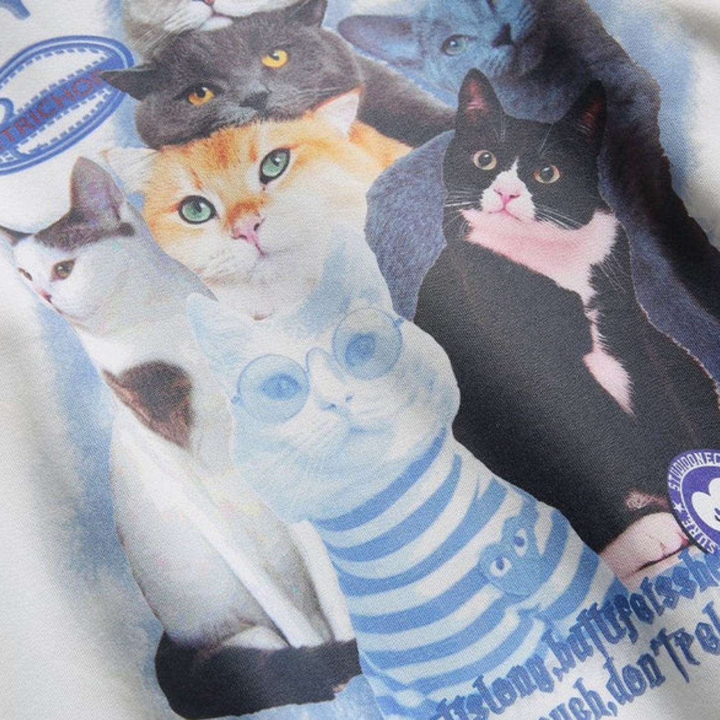 Arietty - Sudadera casual de algodón con motivo de gato