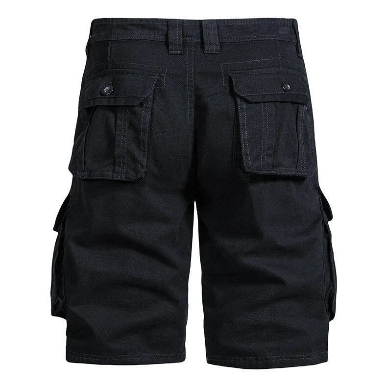 Pantalones cortos hombre bolsillos cargo algodón casual - Jason