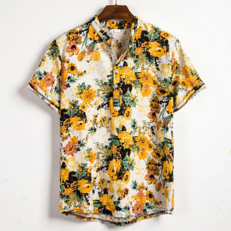 Camisa de manga corta para hombre con estampado - Elegante