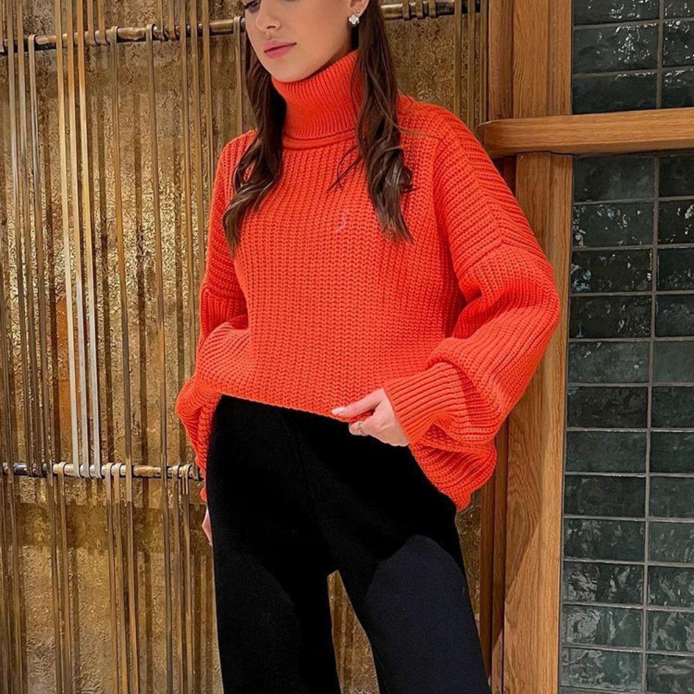 Ariadna - Jersey de punto con cuello alto