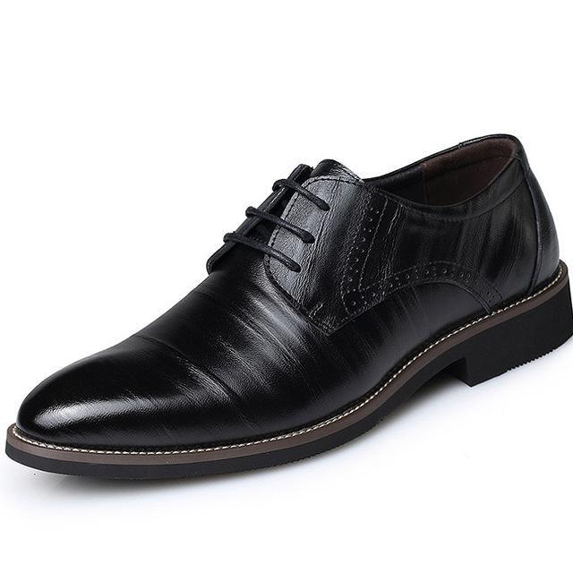 Zapatos casual con cordones de piel para hombre - Henrik