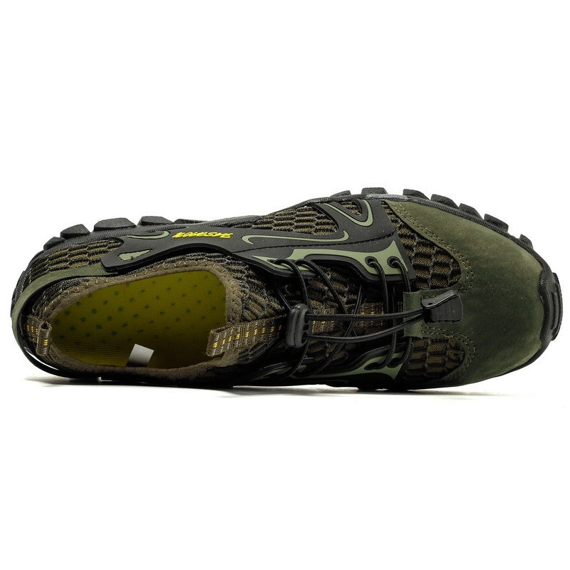 Zapatillas trekking hombre suela antideslizante malla negra - Altus