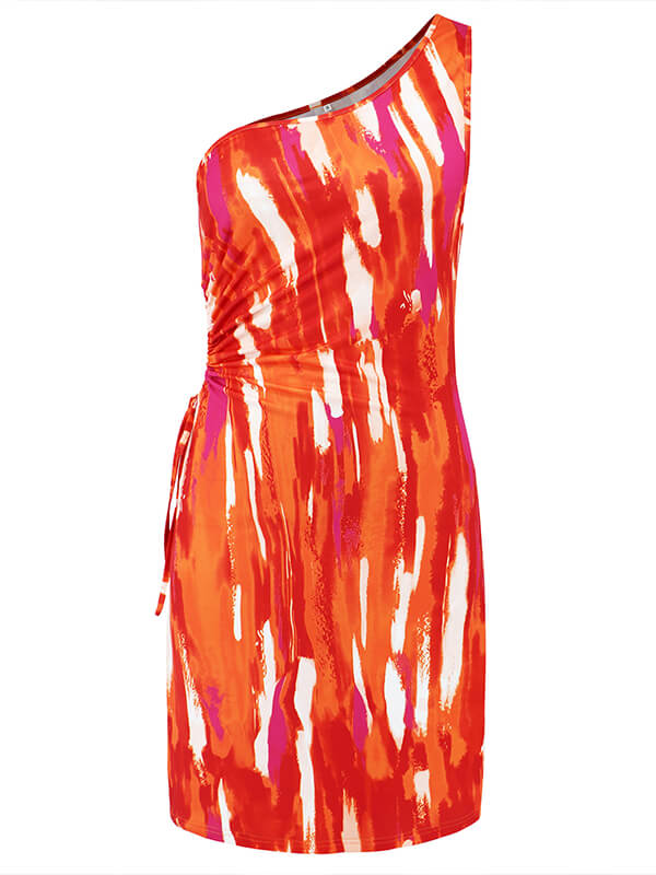 Daniza - Minivestido estampado sin mangas recortado