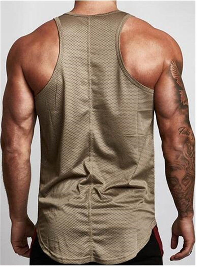 Camiseta sin mangas hombre malla transpirable estilo deportivo - Marco