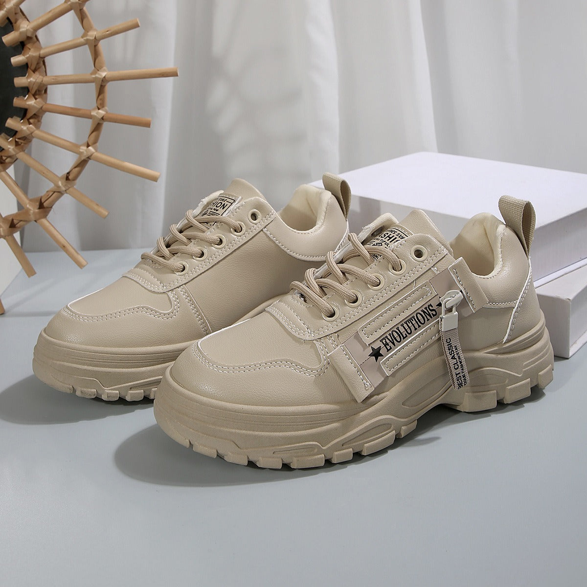 Zapatillas para mujer de suela gruesa estilo urbano con cierre lateral - Camila