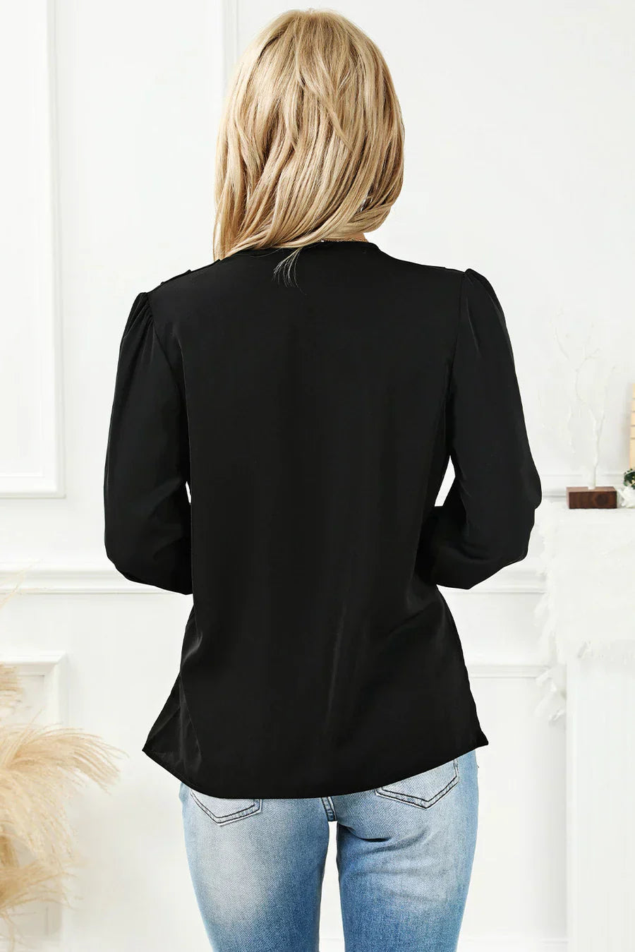 Blusa drapeada Mia mujer - cuello envolvente y elegancia