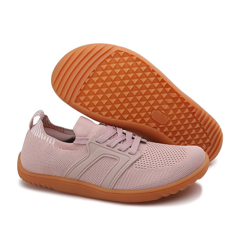 Zapatillas deportivas unisex transpirables con suela antideslizante rosa pastel - Elina