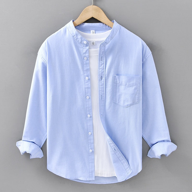 Camisa para hombre de algodón lavado estilo holgado - Elías