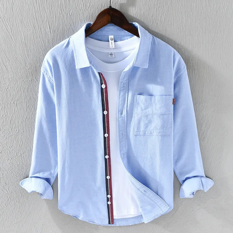 Camisa para hombre de algodón oxford estilo casual - Mateo