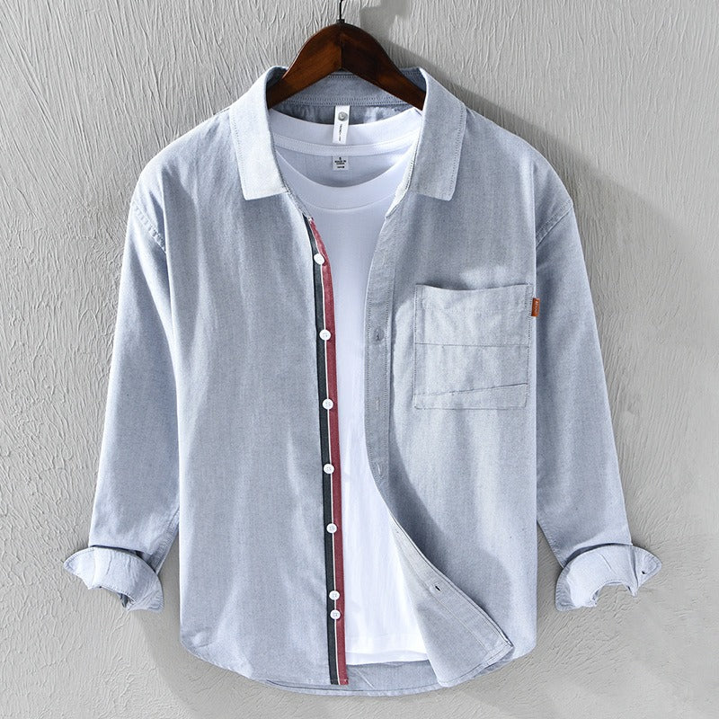 Camisa para hombre de algodón oxford estilo casual - Mateo