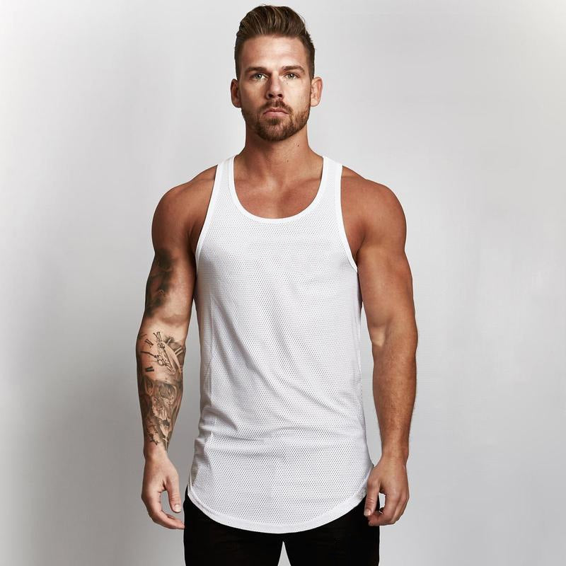 Camiseta sin mangas hombre malla transpirable estilo deportivo - Marco