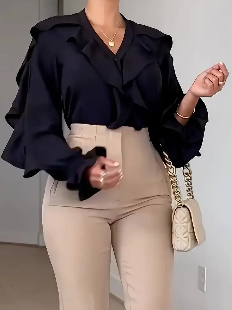 Blusa con volantes Isabelle para mujer - romántica y elegante