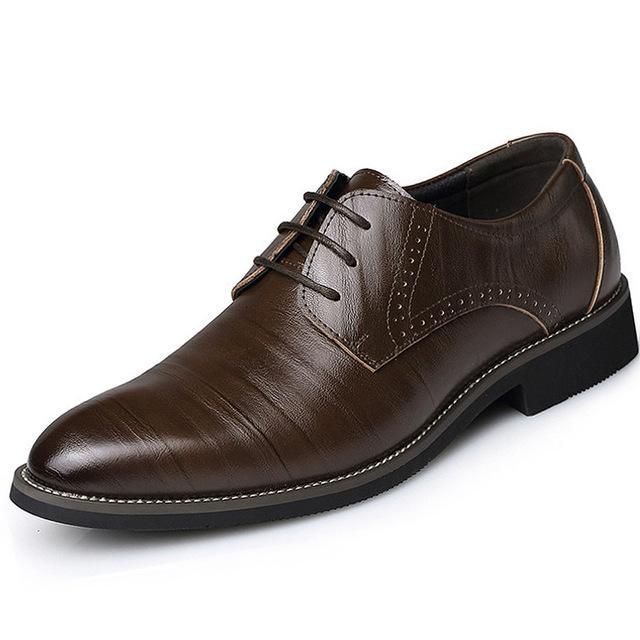 Zapatos casual con cordones de piel para hombre - Henrik