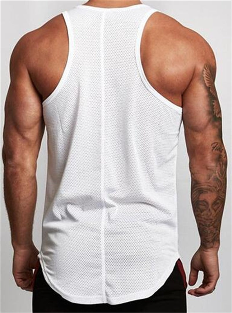 Camiseta sin mangas hombre malla transpirable estilo deportivo - Marco