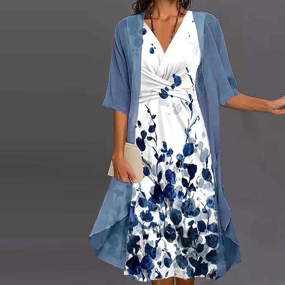 Florana - Vestido midi de dos piezas de flores