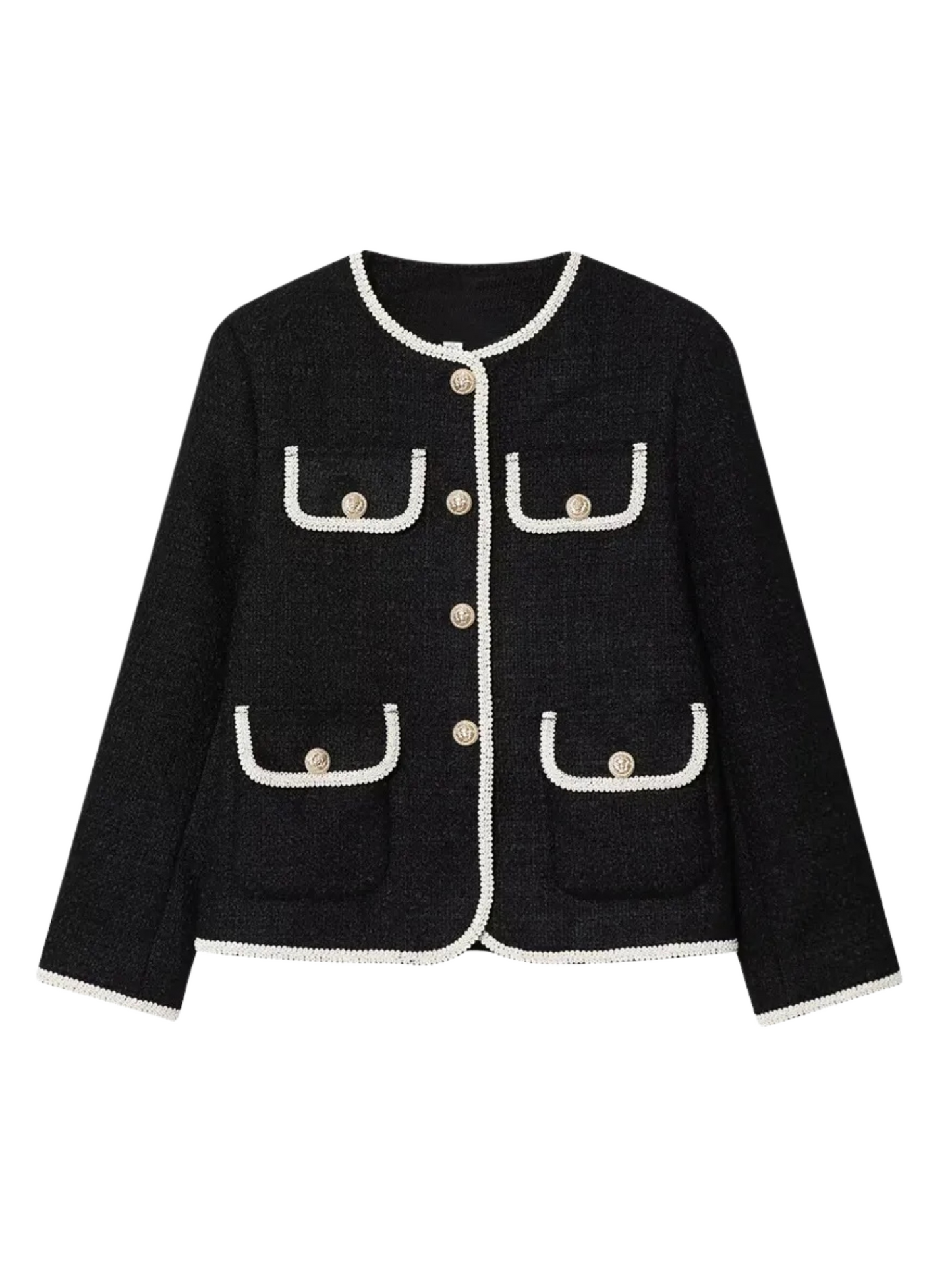 Chaqueta corta de mujer con botones decorativos - Alida