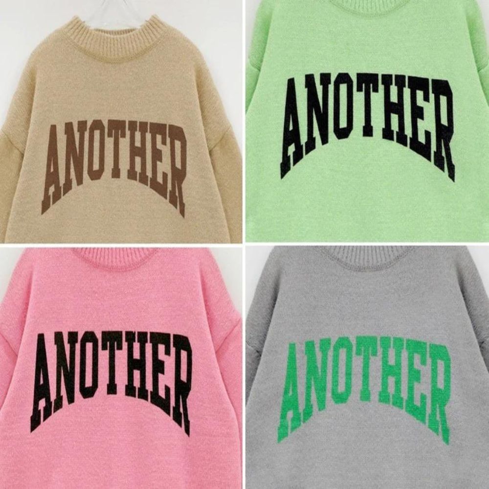 Amy - Jersey de punto con letras en contraste