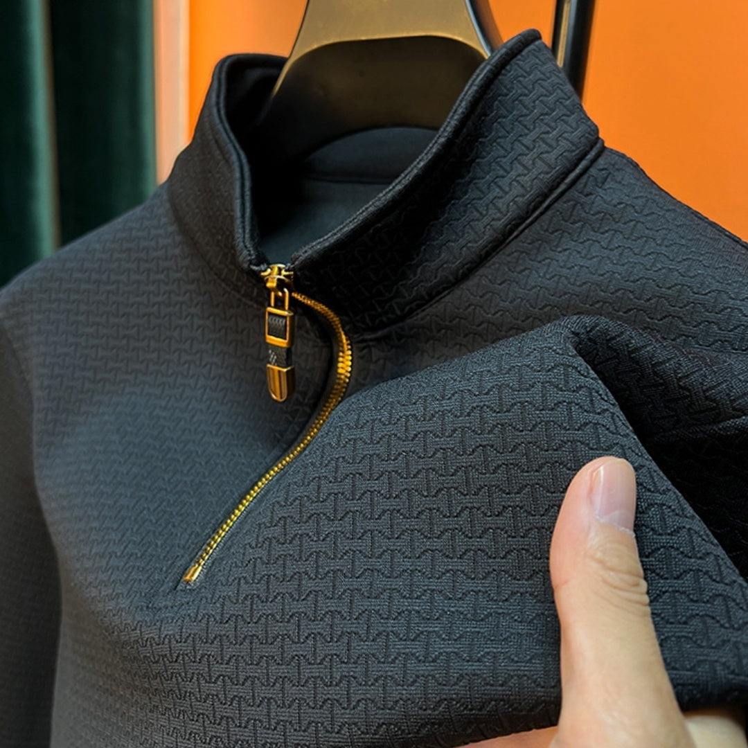 Nero - Jersey de hombre de cuello alto y manga larga