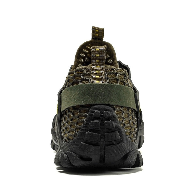 Zapatillas trekking hombre suela antideslizante malla negra - Altus