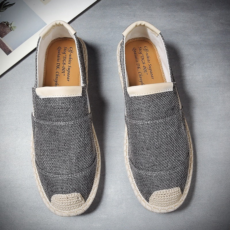 Zapatos casuales hombre lona transpirable gris oscuro - Dorian