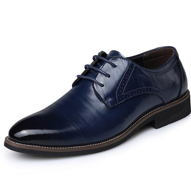 Zapatos casual con cordones de piel para hombre - Henrik