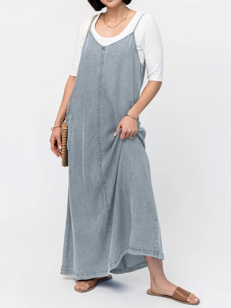 Maxivestido vaquero holgado de inspiración vintage - Vera