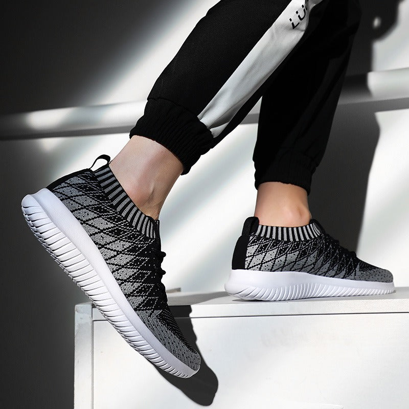 Zapatillas deportivas hombre tejido transpirable antideslizante negro - Kairo