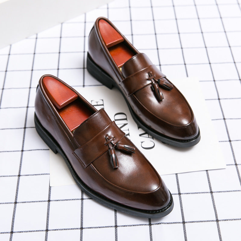 Mocasines hombre cuero borlas clasico - Pifto