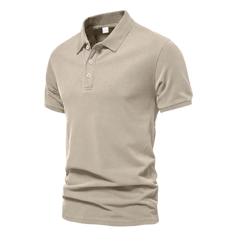 Marco - Camiseta casual lisa de manga corta para hombre