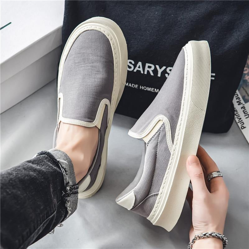 Zapatillas slip-on hombre lona transpirable - Adrix