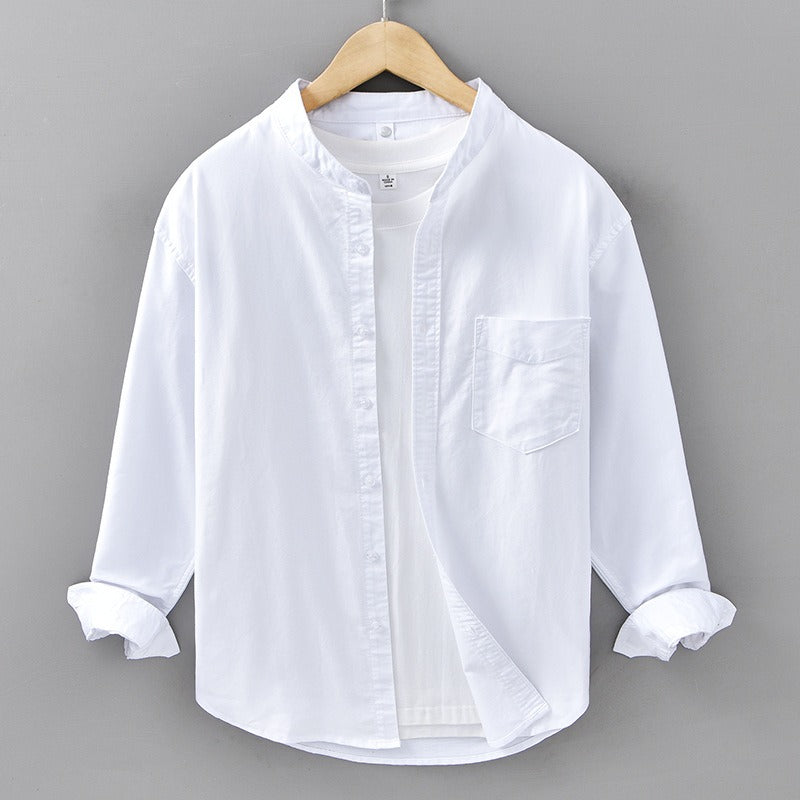 Camisa para hombre de algodón lavado estilo holgado - Elías