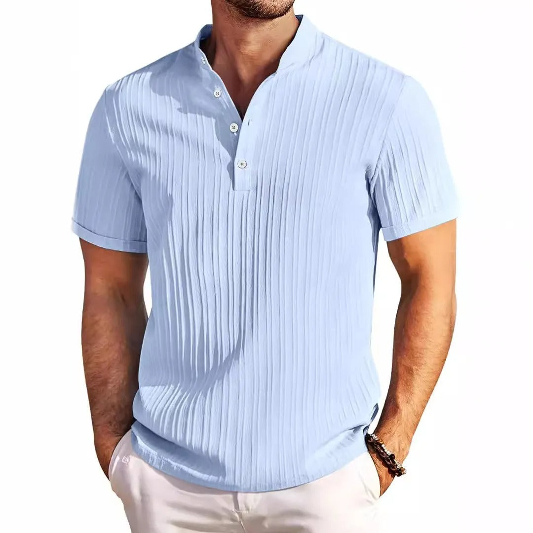 Camisa para hombre cuello mao estilo casual - Daniel