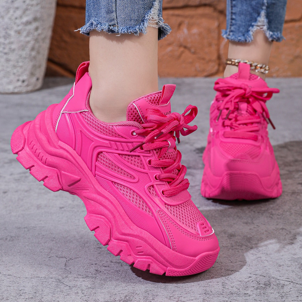 Zapatillas deportivas para mujer suela gruesa estilo urbano - Camila