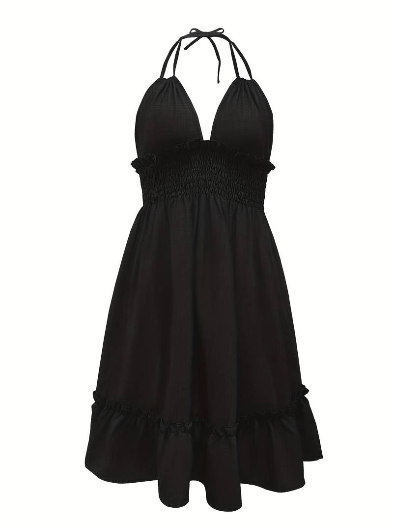 Jada - Vestido halter fruncido