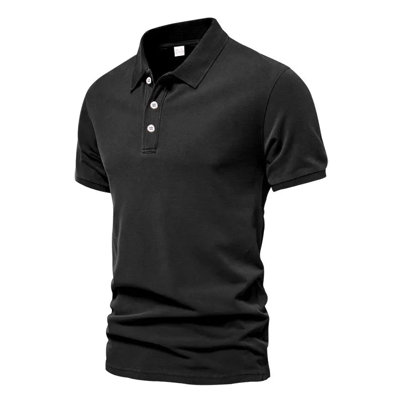 Marco - Camiseta casual lisa de manga corta para hombre