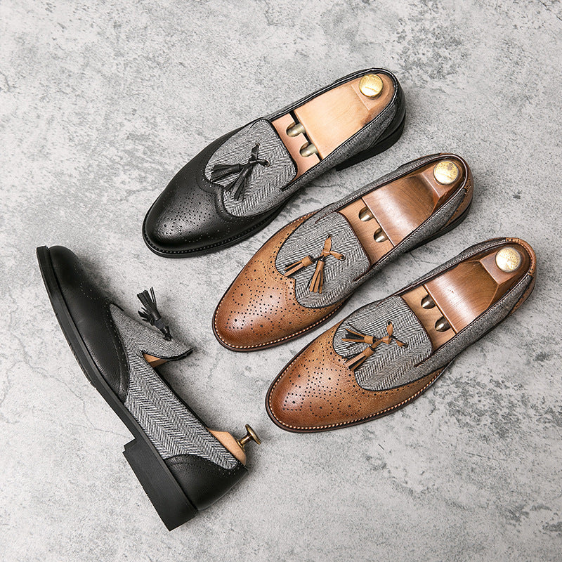 Mocasines hombre cuero textil casual - Henrik