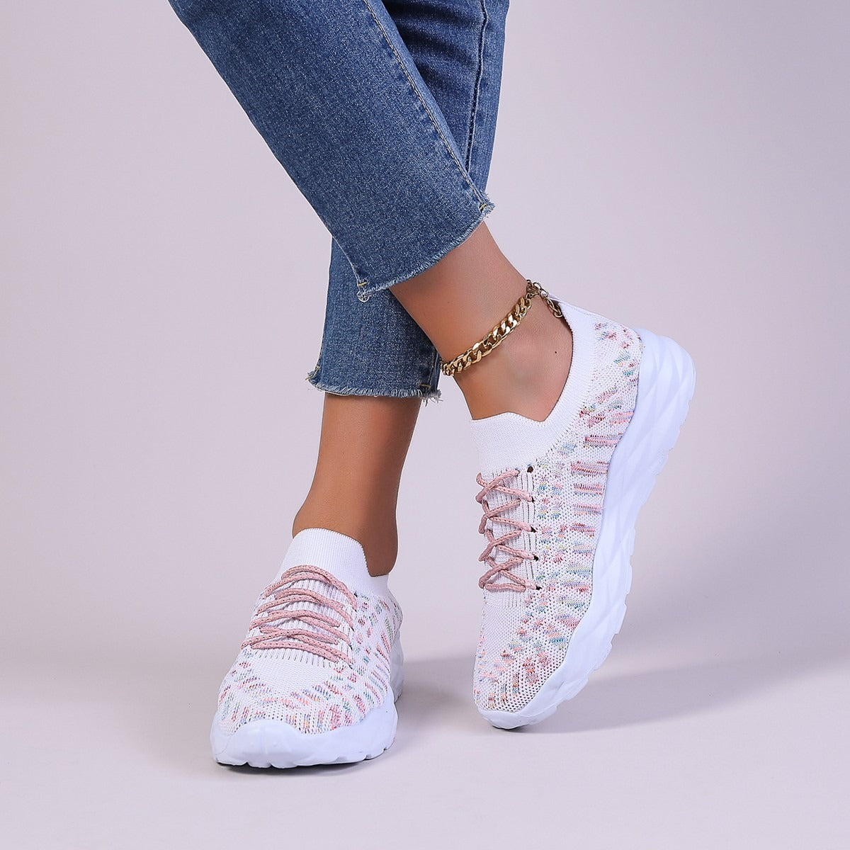 Zapatillas para mujer tejido transpirable con suela deportiva - Eloísa