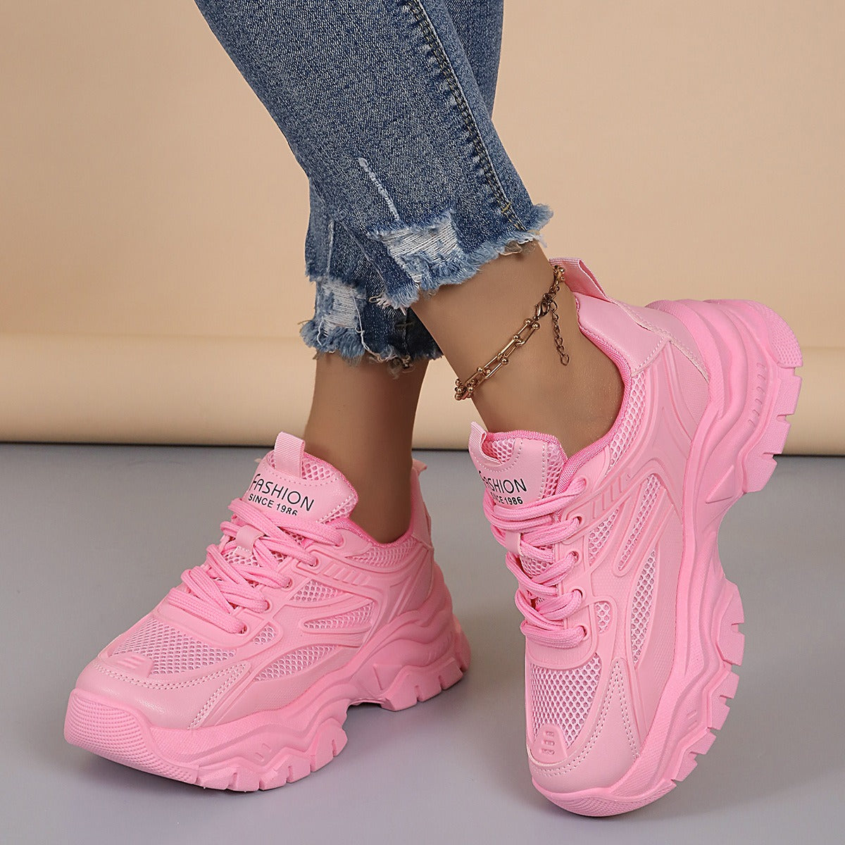 Zapatillas deportivas para mujer suela gruesa estilo urbano - Camila