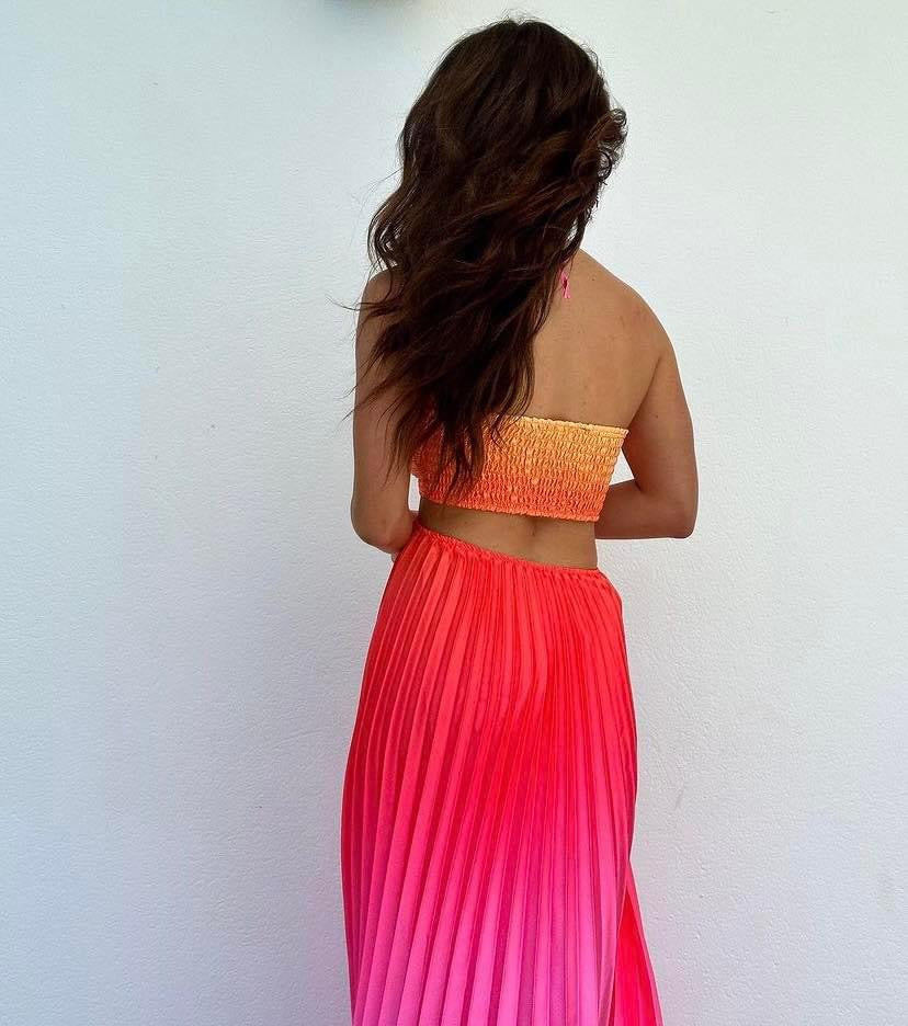 Kailany - Nuevo vestido halter en colores degradados