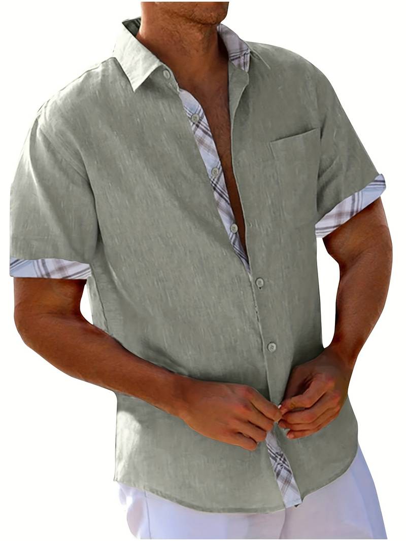 Michael - Elegante camisa tradicional con estampado gráfico a cuadros