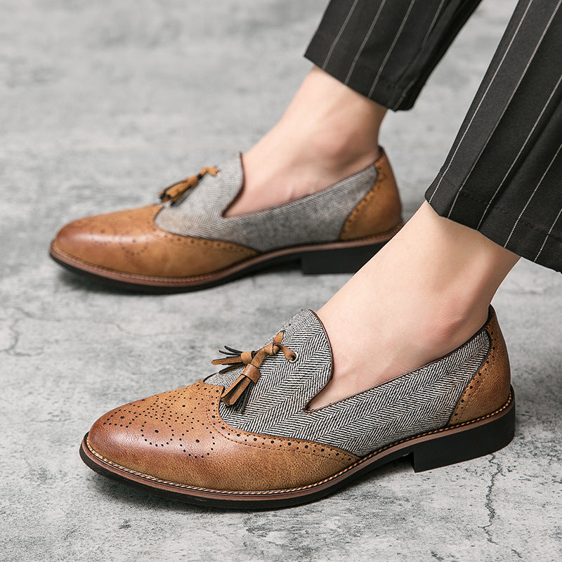 Mocasines hombre cuero textil casual - Henrik