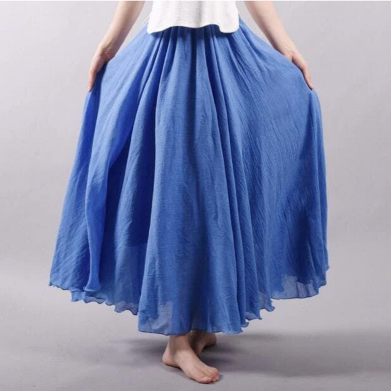 Falda plisada suelta de mujer de estilo boho - cómoda y desenfadada