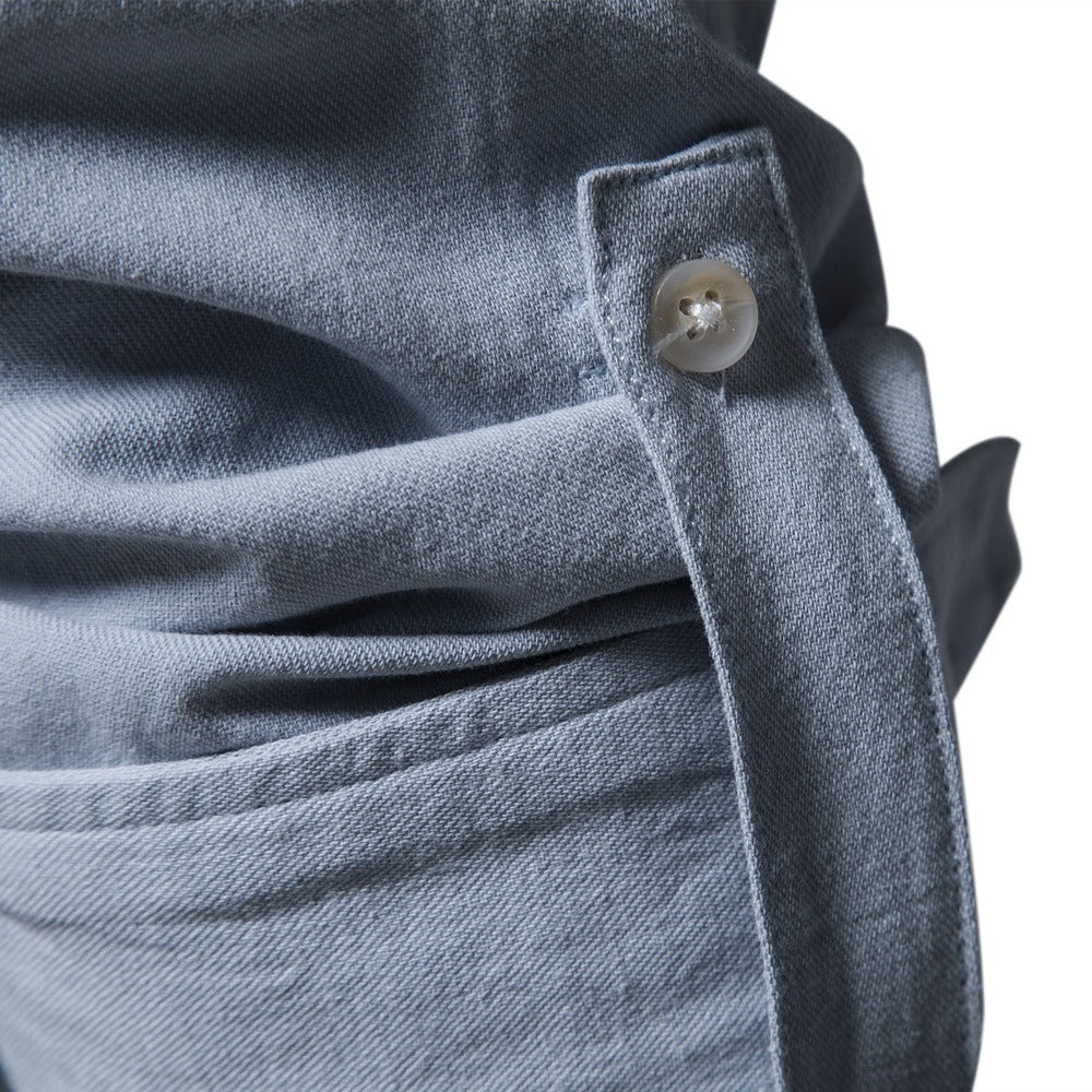 Camisa para hombre de algodón bolsillos frontales estilo casual - Nicolás