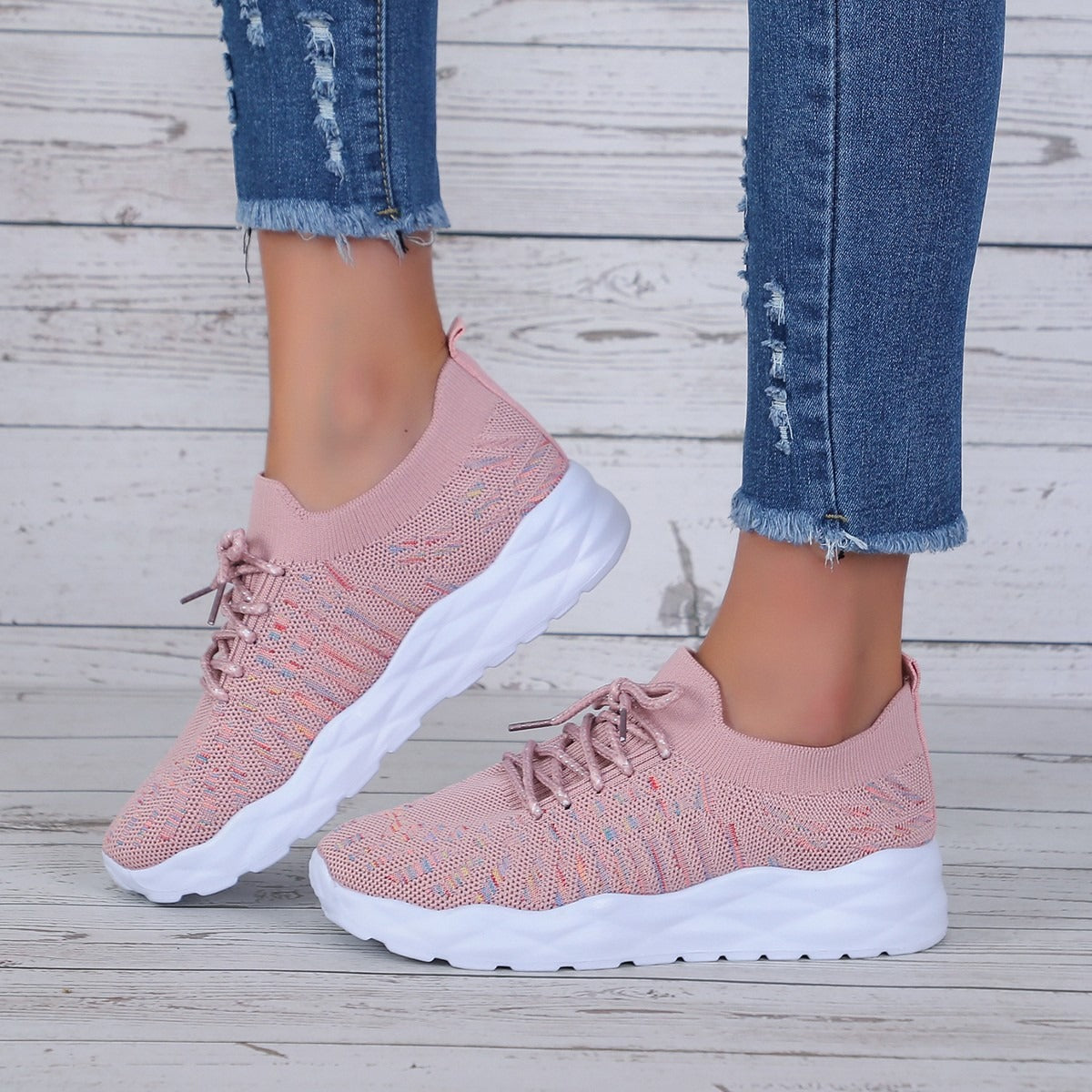 Zapatillas para mujer tejido transpirable con suela deportiva - Eloísa