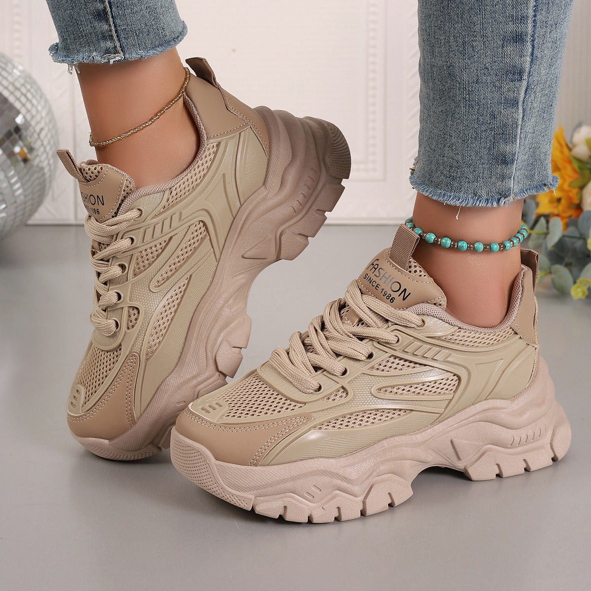 Zapatillas deportivas para mujer suela gruesa estilo urbano - Camila